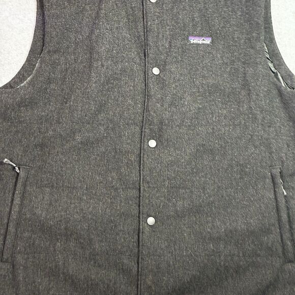 Patagonia Men’s XXL Better Sweater Insulated Vest Gray Snap Front Outdoor Puffer - Picture 2 of 8
